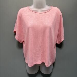 Ann Taylor Loft Top Womens XXS Pink Knit Oversized Casual Shirt